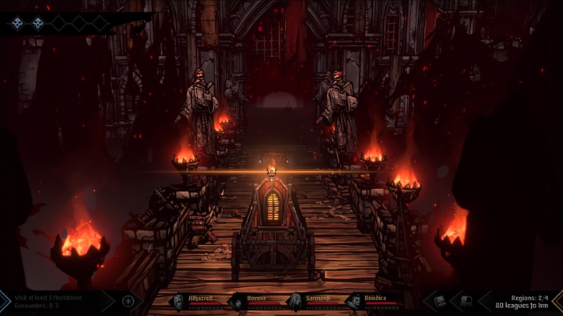 Wagon gameplay Darkest Dungeon II
