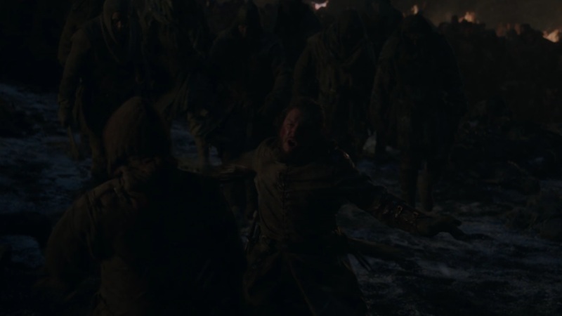 Jon surrounded by wights