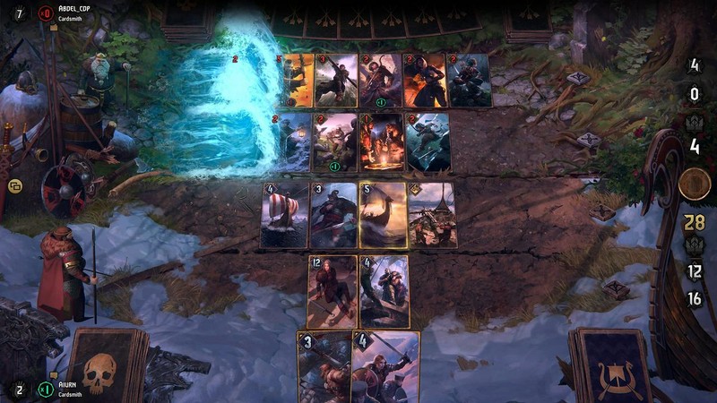 Gwent board with a Skellige effect