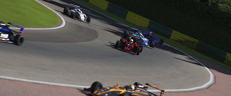 Multiple Formula 4 cars at Croft