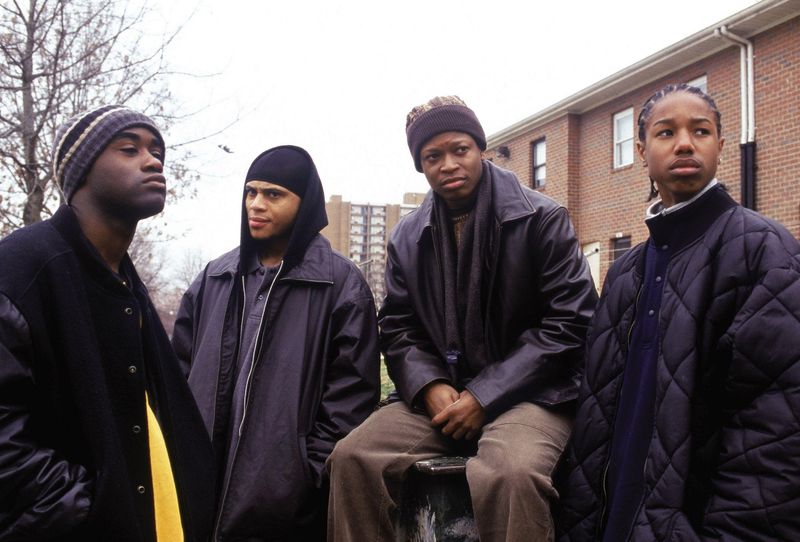 The Wire's season 1 "corner boys": Poot, Bodie, D'Angelo, and Wallace