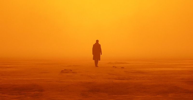 K walking into the desert in Blade Runner 2049